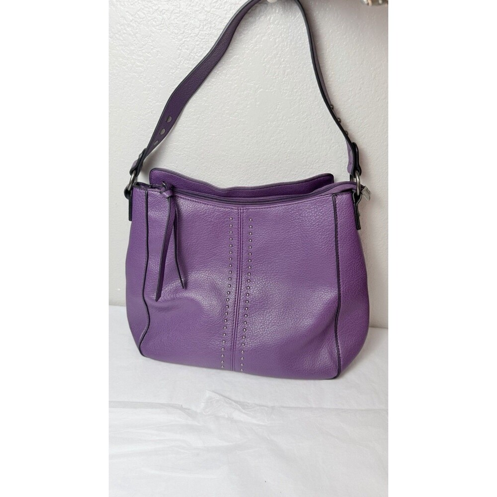 Montana West Purple Studded Shoulder Hobo Bag Purse Adjustable Strap